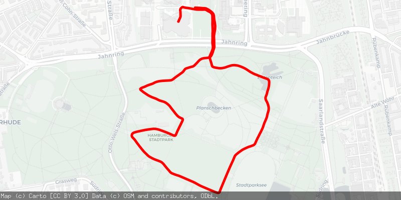 Kartenansicht der Strecke