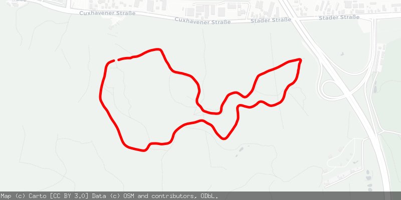 Kartenansicht der Strecke