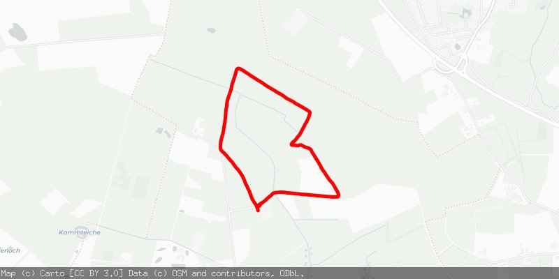 Kartenansicht der Strecke