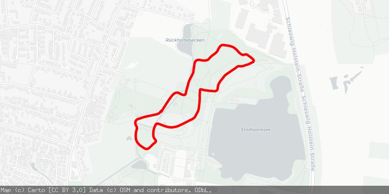 Kartenansicht der Strecke