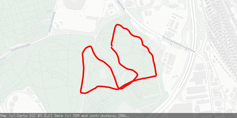 Kartenansicht der Strecke